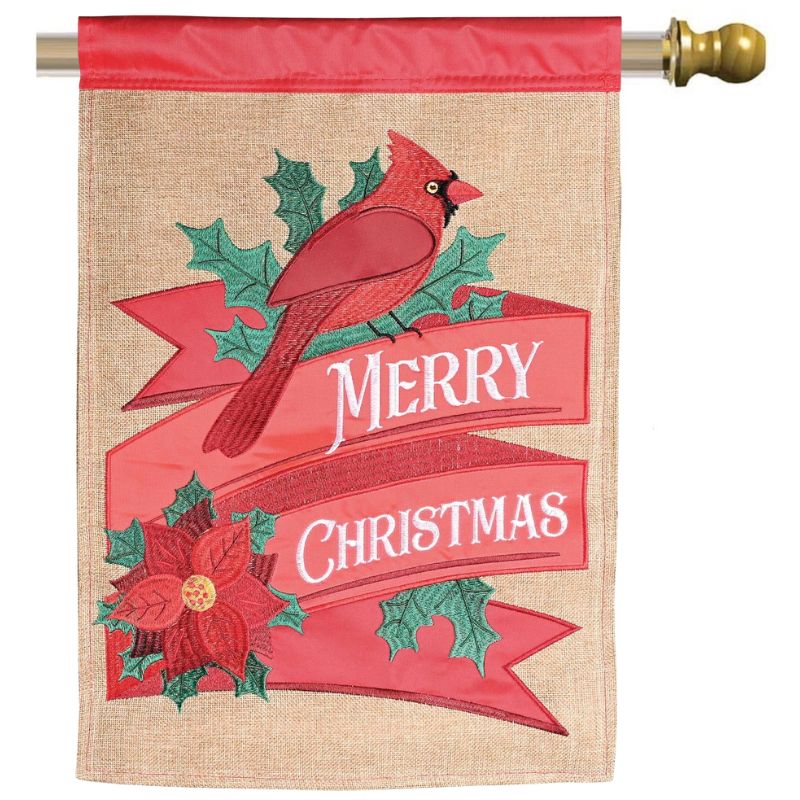 Poinsettia with Cardinal House Flag